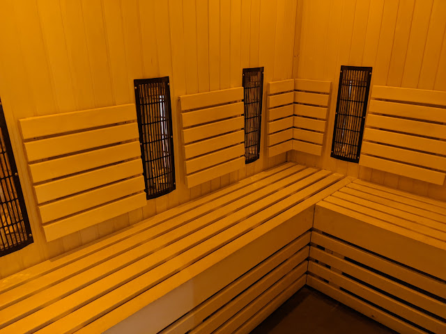 sauna in the executive lodge at whinfell forest