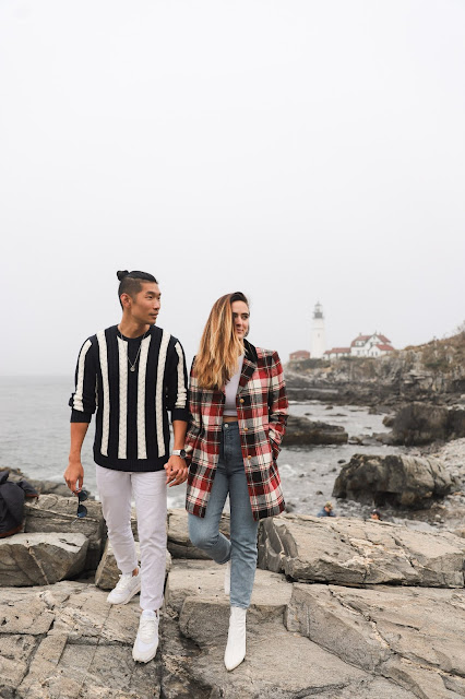 Fall Couple Outfit Ideas | Alicia Mara and Leo Chan Wearing Brooks Brothers