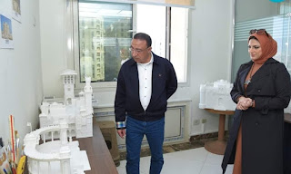 محافظ الاسكندرية يتفقد المعرض التعريفى لمعالم الاسكندرية الاثرية القديمة والحديثة