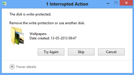 Disk is Write Protected