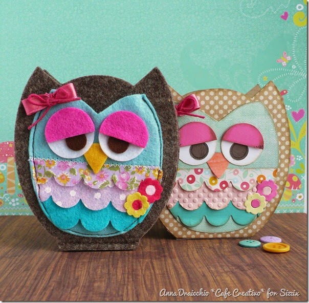 cafe creativo - big shot sizzix - owl - gufo set cucito (1)