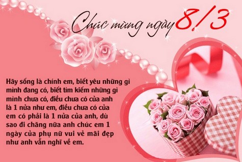 Những lời chúc 8/3 ý nghĩa cho mẹ, vợ, người yêu, bạn gái...