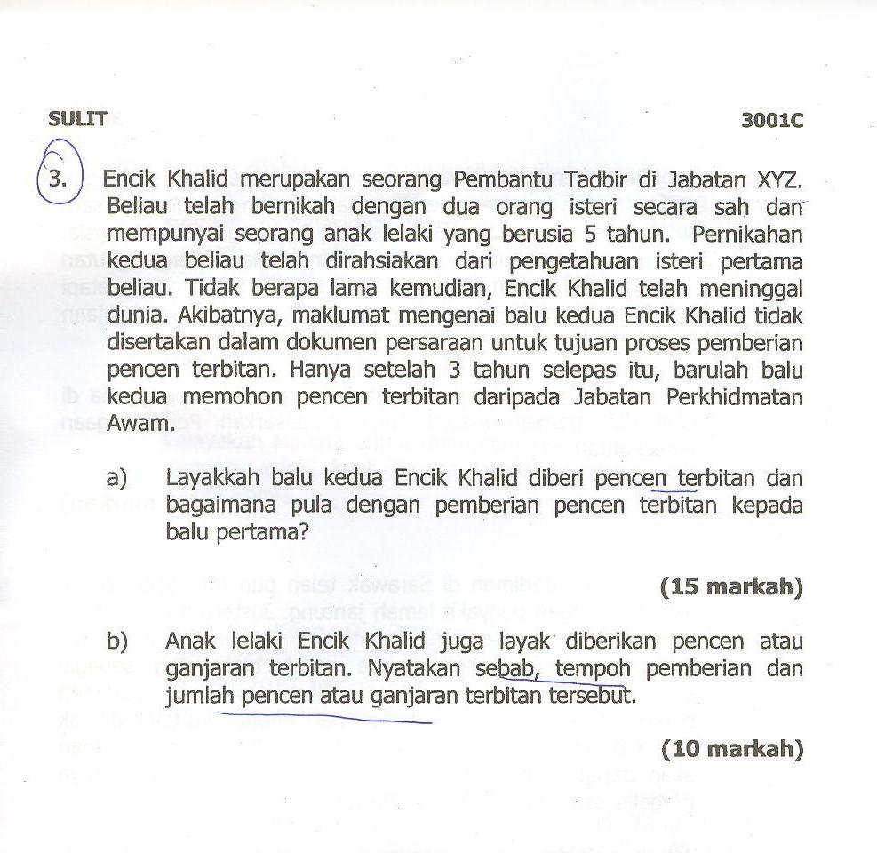 Contoh Soalan Peperiksaan Psl N29 - Soalan ah