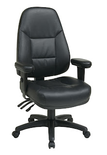 Office Star WorkSmart Professional Dual Function Ergonomic High Back Eco Leather Chair