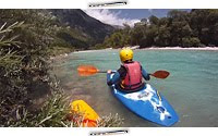 Whitewater kayaking, river Soca, Slovenia