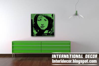 green pop art painting, unique pop art painting colors