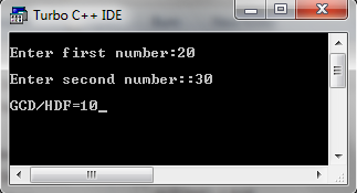 c program to find H.C.F.
