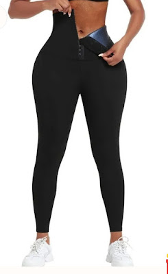 Leggings With Blue Neoprene Tummy Control