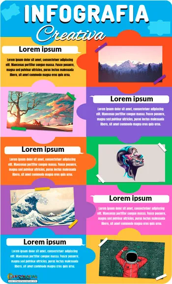 Infografía en Word con diseño colorido