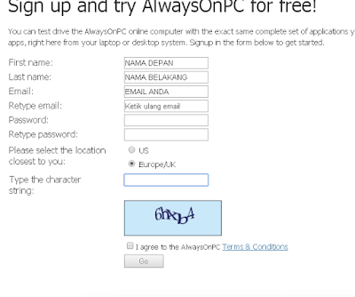 Cara mendapatkan RDP Premium Gratis Dari AlwaysOnPC