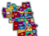 Carte de Chicago Departement Région