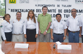 Encabeza el presidente David Balam re instalación del comité del POEL de Tulum