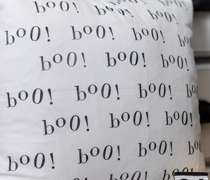 Halloween Stamped Boo Pillow Cover
