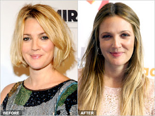 Drew Barrymore Nose Jobs Before and After