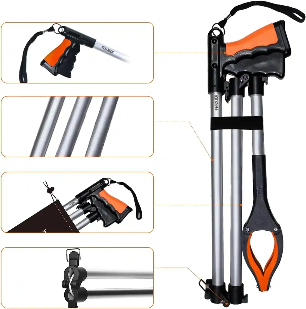 foldable reacher grabber