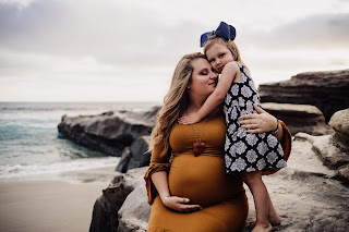 Family maternity photo session at Windansea Beach, La Jolla, CA with Morning Owl Fine Art Photography San Diego CA. 