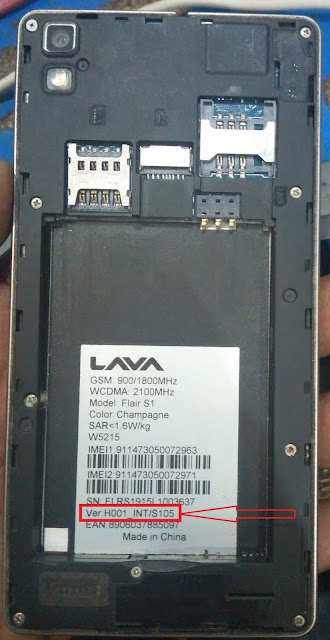 Lava Flair S1 H001_INT/S105 Dead Recovery Firmware Flash File