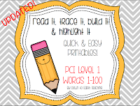 https://www.teacherspayteachers.com/Product/PCI-Level-1-Sight-Words-Read-It-Trace-It-Build-It-Highlight-It-1647628