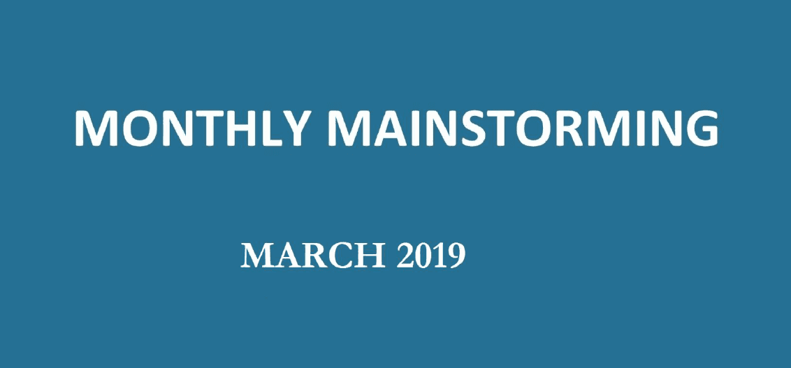 UPSC Mainstorming - March 2019