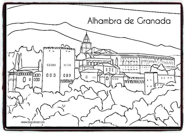  dibujos de la Alhambra para colorear