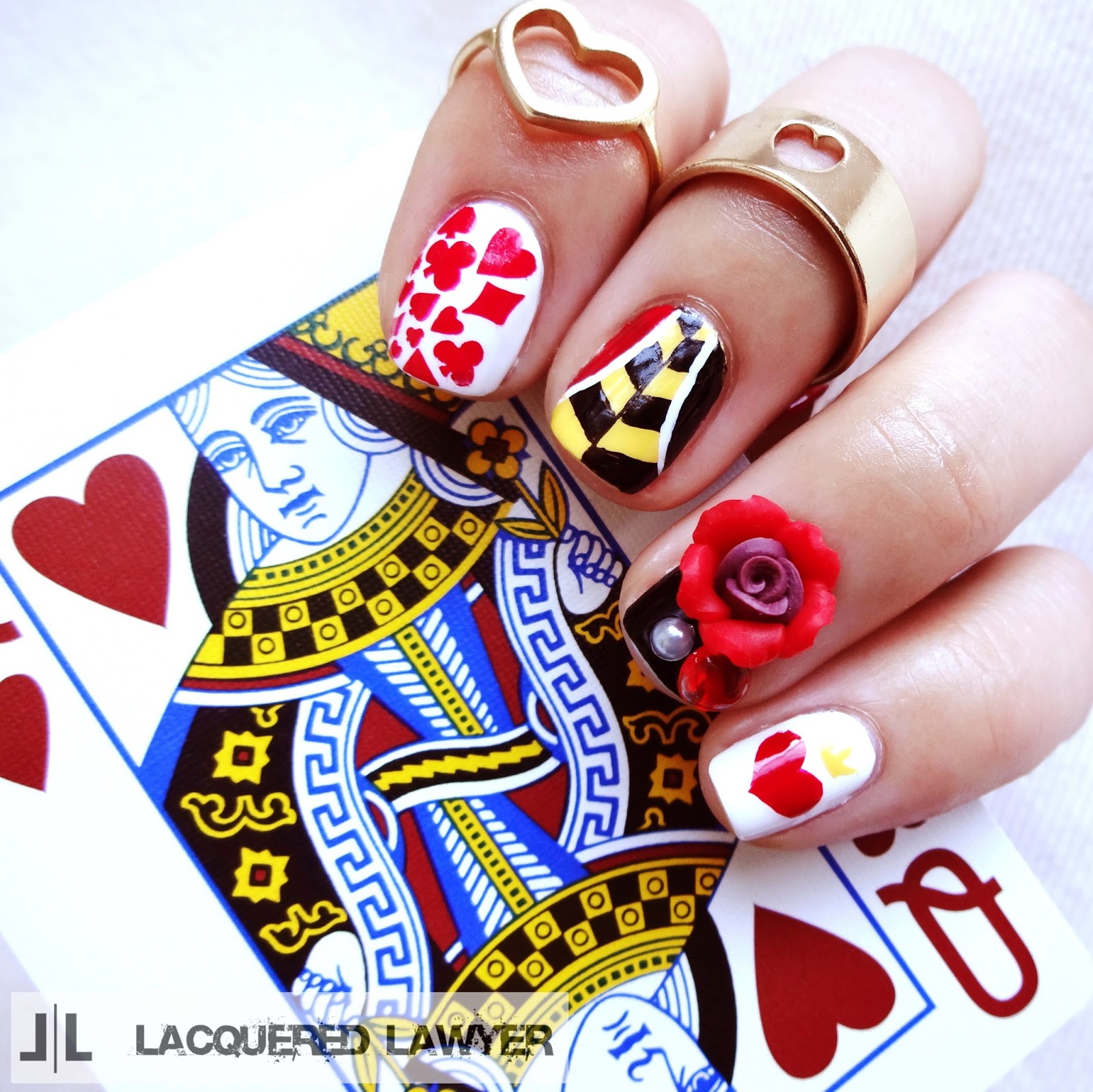 Lacquered Lawyer Nail Art Blog Queen Of Hearts