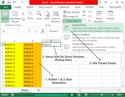 Membuat Judul Tabel Excel Tidak Bergerak Saat Di Scroll Dengan Fitur Frezee