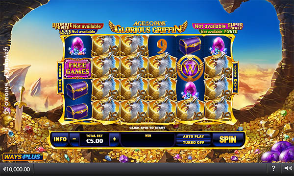 Main Gratis Slot Indonesia - Age of the Gods Glorious Griffin (Playtech)