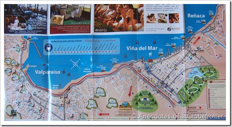 Map of Vina del Mar & Valparaiso