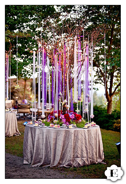 wedding reception dessert table