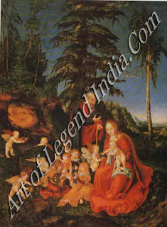 The Great Artist Lucas Cranach Painting “The Rest on the Flight into Egypt” 1504 28 x 20 ¾ Staatliche Museum, West Berlin 