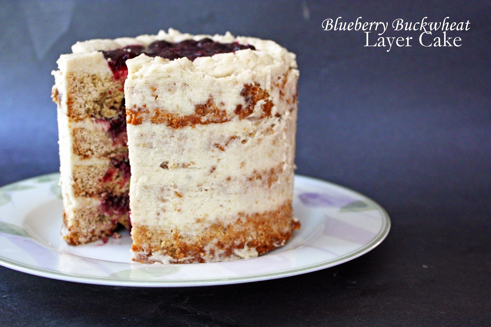 blueberry buckwheat layer cake