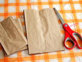 artsy paper bag stars - a great way to showcase children's artwork!