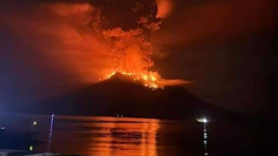 Dampak Erupsi Gunung Ruang, 592 Warga Sitaro Mengungsi ke Bitung