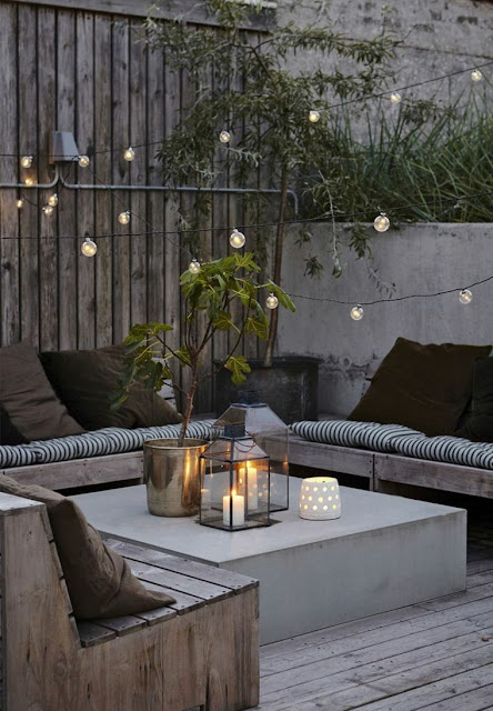 terraza luces chill