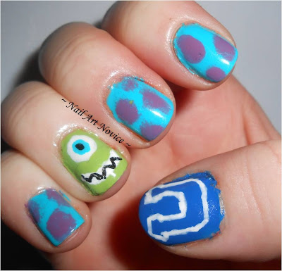 Monsters University Nail Art