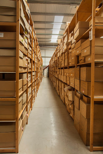 Shelves full of boxes at the store