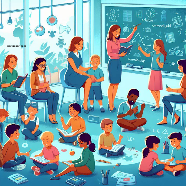 an illustration portraying the importance of effective communication, building positive relationships, and Social-Emotional Learning (SEL) in the classroom