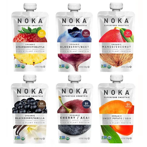 Noka Organic Smoothie, Strawberry Pineapple