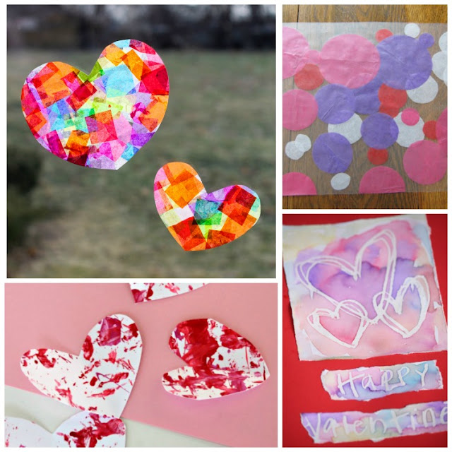 Valentine's Day Process Art Projects- Great collection of 20 ideas for Valentine process art for toddlers, preschoolers, kindergartners, and elementary kids. You'll find plenty of hearts, painting, stamping, collages, sculpture, and more!