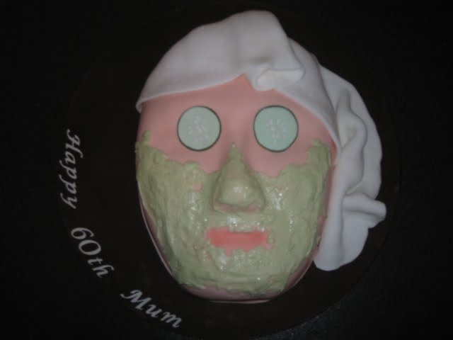 This lady wanted a surprise facial cake for her mum the face pack is of 