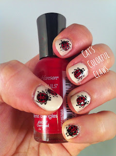 Cat's Colorful Claws - Ladybug nails