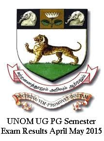 University of Madras UG PG results 2015 1st, 2nd, 3rd year