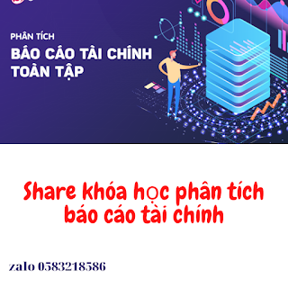 Share Khóa học Phân tích Báo cáo tài chính - Đọc hiểu BCTC của mọi Doanh nghiệp sau 6 giờ