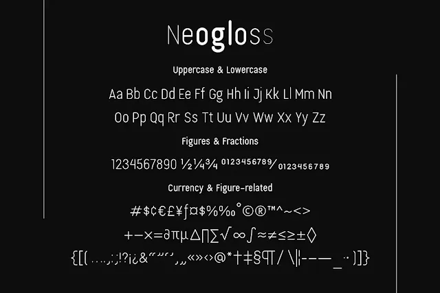 Neogloss Sans Serif Font