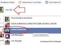 Cara membuat tulisan biru pada nama teman facebook
