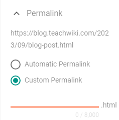 Custom Page URL