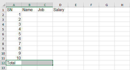 كيفية عمل جدول بيانات في Excel