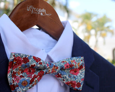 Because I'm Me mens floral Liberty cotton bow tie for groom