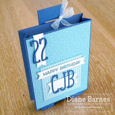 Handmade 3d interactive fun fold suitcase card designed by Di Barnes - made with Stampin Up Alphabet A La Mode dies, Basics embossing folder and Artistically Inked stamp set. #colourmehappy - stampinupcards - cardmaking - fancyfoldcards - Stampinupaustralia