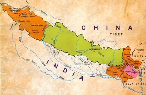 Map of Nepal before Sugauli Treaty